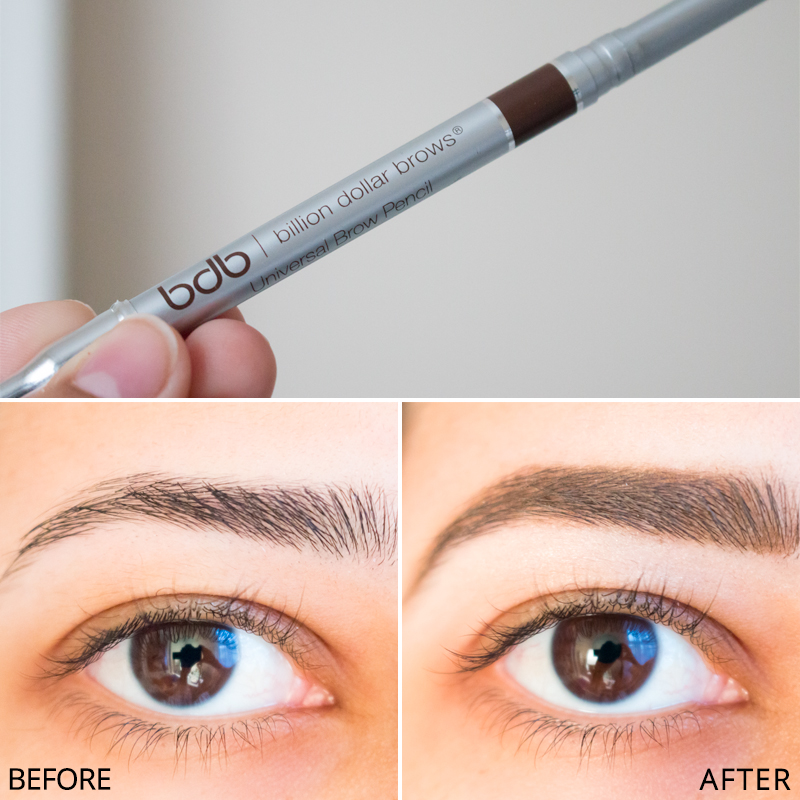 Billion Dollar Brows Universal Brow Pencil Review Before and After