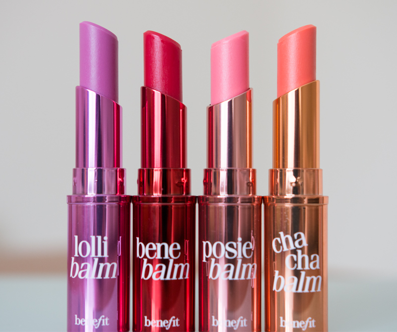 Benefit Tinted Lip Balms Swatches